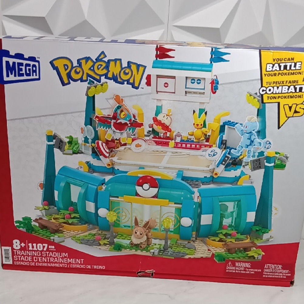 Mega Bloks Pokémon Training Stadium Building Set - Blue and Red